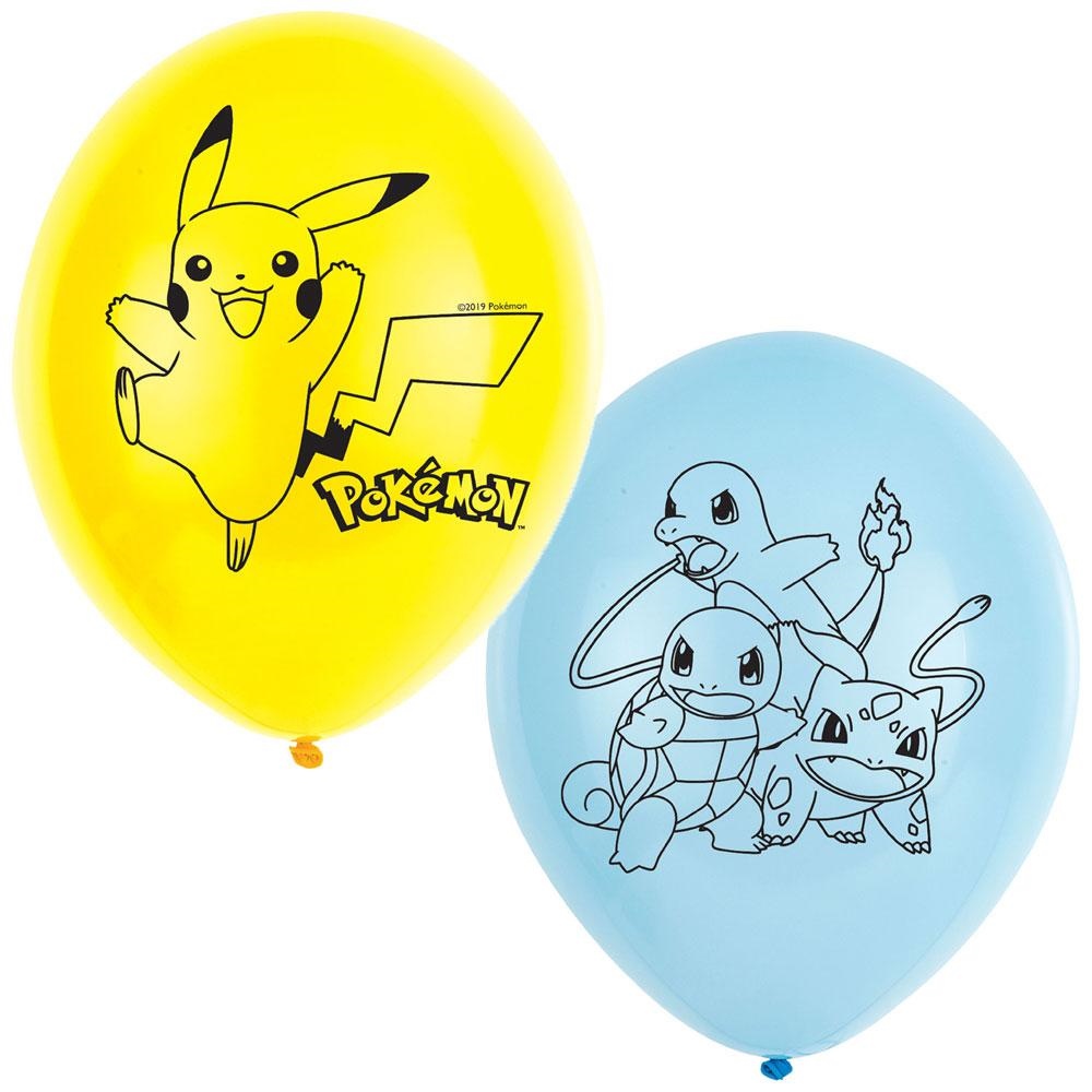 PALLONCINI LATTICE POKEMON 28 CM 6 PZ - POKEMON - Party Store