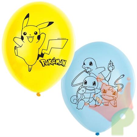 PALLONCINI LATTICE POKEMON 28 CM 6 PZ - POKEMON - Party Store