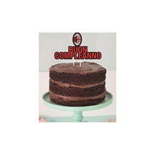 CAKE TOPPER BUON COMPLEANNO MILAN 18XH.17 CM