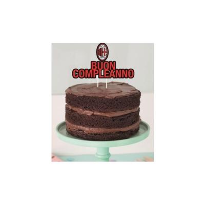 CAKE TOPPER BUON COMPLEANNO MILAN 18XH.17 CM
