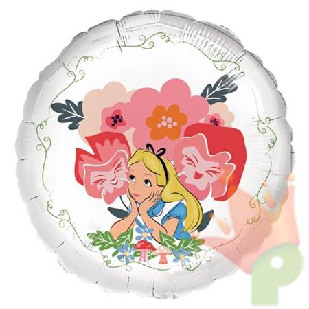 PALLONCINO MYLAR ALICE NEL PAESE DELLE MERAVIGLIE 43 CM