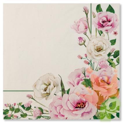 TOVAGLIOLI SWEETIE DECORO FLOREALE 33X33 20 PZ