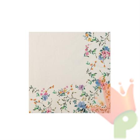 TOVAGLIOLI DECORO FIORELLINI 33X33 20 PZ
