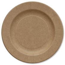 PIATTI COMPOSTABILI RIGHE KRAFT 27 CM 8 PZ