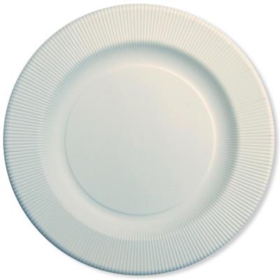 PIATTI COMPOSTABILI RIGHE BIANCHI 21 CM 8 PZ