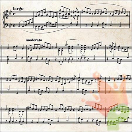 TOVAGLIOLI SPARTITO NOTE MUSICALI 33X33 CM 20 PZ