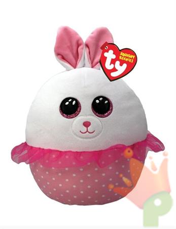 CUSCINO PELUCHE TY SQUISH A BOOS CONIGLIETTO PRIM 33 CM