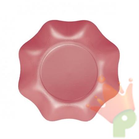 PIATTI FONDI ROSA CORALLO 20 CM 10 PZ