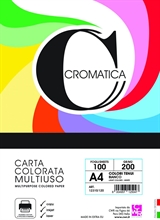 CARTA A4 COLORI TENUI BIANCO MULTIUSO 100 FOGLI 200 GR CROMATICA