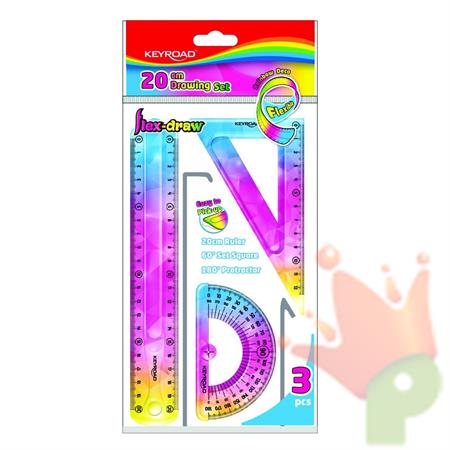 SET DISEGNO RAIMBOW RIGA SQUADRA GONIOMETRO FLESSIBILI