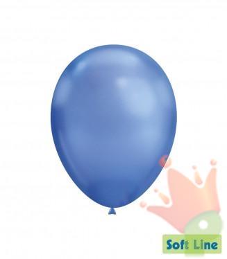 PALLONCINI SOFT LINE CHOME BLU 12INCH 30 CM 50 PZ