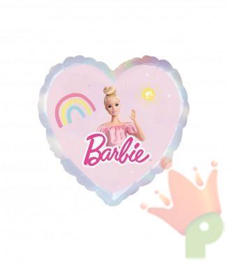 PALLONCINO MYLAR BARBIE CUORE 45 CM