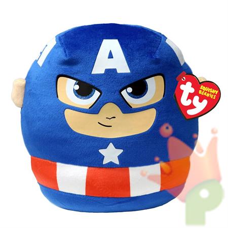 CUSCINO TY SQUISH A BOOS CAPITAN AMERICA 22 CM