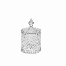 BOMBONIERA VETRO BOHEMIA H.17,6X10,5 CM