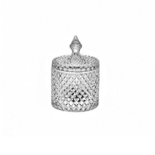 BOMBONIERA VETRO BOHEMIA H.14 X D.8,5 CM