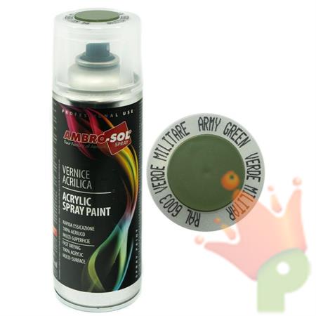 SMALTO ACRILICO MULTIUSO VERDE MILITARE OPACO RAL 6003 400 ML