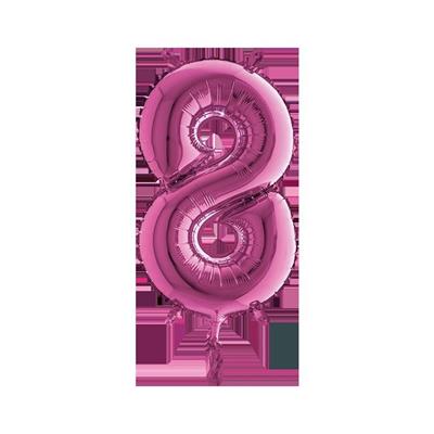 NUMERO 8 MEDIO 14INCH FUCSIA 5PZ