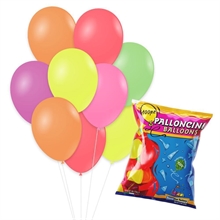 PALLONCINI LATTICE MULTICOLOR FLUO 10 INCH 26 CM 100 PZ