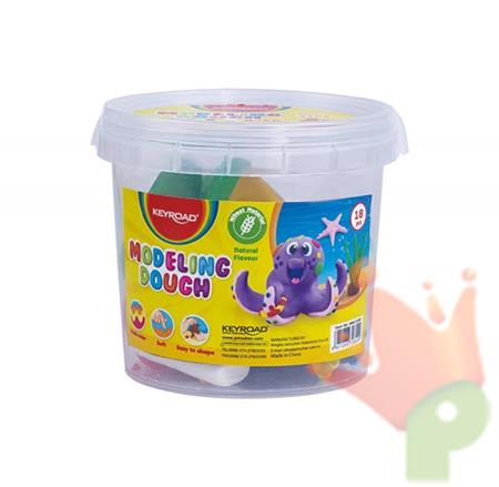 BARATTOLO PLASTILINA 8 PZ + 10 FORMINE