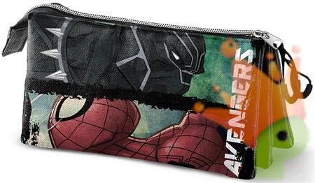 ASTUCCIO TRIPLO SCOMPARTO AVENGERS 23X11 CM