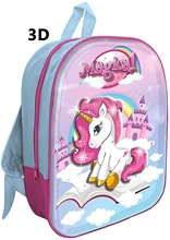 ZAINO ASILO UNICORNO 3D 31 CM