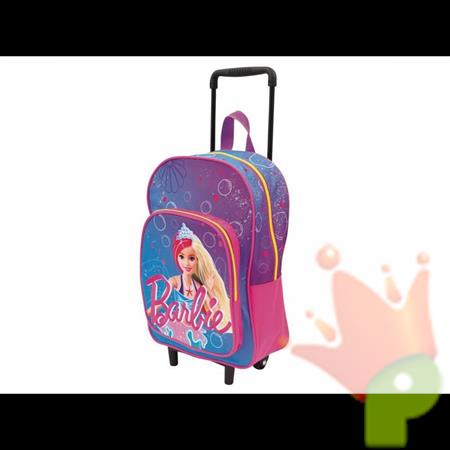 ZAINO TROLLEY ASILO BARBIE SIRENA 28X38X11 CM