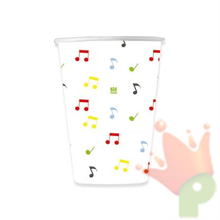 BICCHIERI 200CC MUSIC PARTY 8PZ