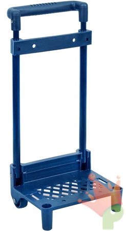 CARRELLO TROLLEY ASILO BLU FISSO CON 2 RUOTE
