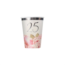 BICCHIERI 200 CC 25° ANNIVERSARIO FLORAL 8 PZ