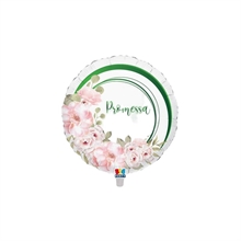PALLONCINO MYLAR TONDO PROMESSA FLORAL 45 CM