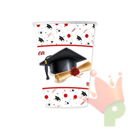 BICCHIERI 200CC LA MIA LAUREA 8PZ