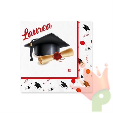 TOVAGLIOLI 25X25CM LA MIA LAUREA 20PZ