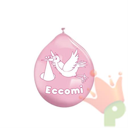 PALLONCINI 10INCH 26CM ECCOMI ROSA 20PZ