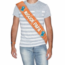 FASCIA PREMIO METALLIZZATA MIGLIOR PAPA' 168CM