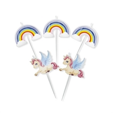 CANDELINE PICKS UNICORNI 8CM 5PZ