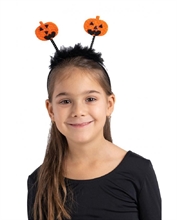 CERCHIETTO ZUCCHETTE CON PIUME HALLOWEEN