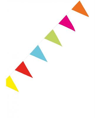 FESTONE BANDIERINE MULTICOLOR IN PLASTICA 20X30 CM 10 MT