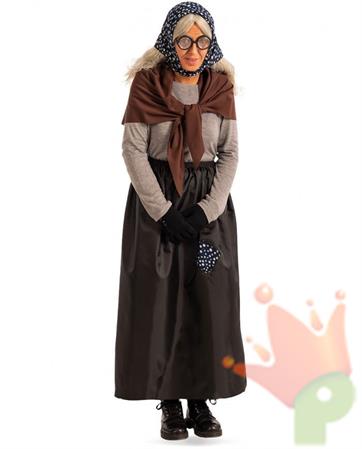 SET TRAVESTIMENTO BEFANA STREGA SCIALLE + GONNA