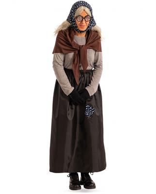 SET TRAVESTIMENTO BEFANA STREGA SCIALLE + GONNA