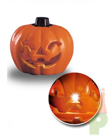 MINI ZUCCA IN PLASTICA CON LUCE INTERMITTENTE 9 CM ASSORTITA