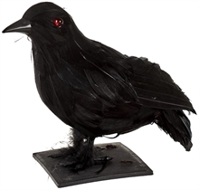 CORVO NERO CON LUCI E SUONO H.17 CM