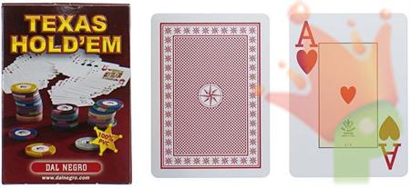 CARTE DA GIOCO TEXAS HOLD'EM PVC ROSSO
