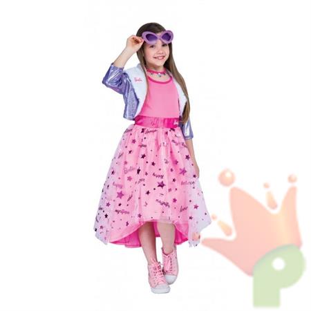 COSTUME BARBIE PRINCIPESSA DIVA 4-5 ANNI CON OCCHIALI