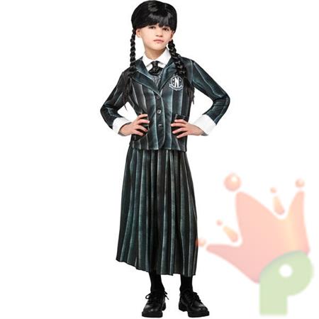 COSTUME MERCOLEDI' ADDAMS DIVISA SCOLASTICA TG S 7-8 ANNI