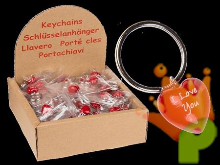 PORTACHIAVI IN LEGNO CUORE I LOVE YOU 4CM