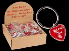 PORTACHIAVI IN LEGNO CUORE I LOVE YOU 4CM