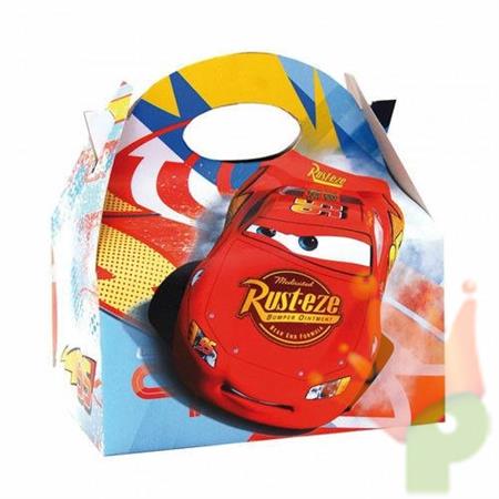 SCATOLA RETTANGOLARE CARS 16X16X10,5CM 1PZ