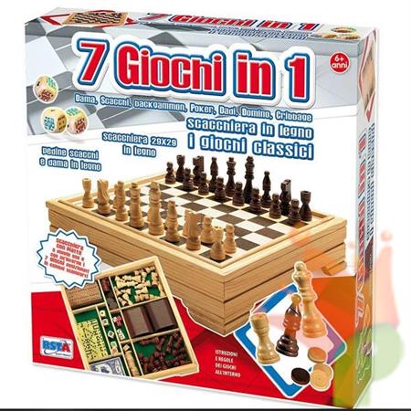 SCACCHIERA 7 IN 1 SCACCHI/DAMA