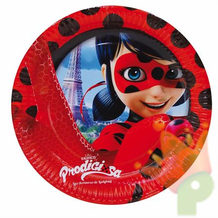 PIATTO 23CM LADYBUG 8PZ