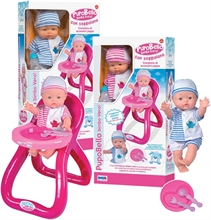 BAMBOLA PUPOBELLO 36CM CON SEGGIOLONE ASSORTITA